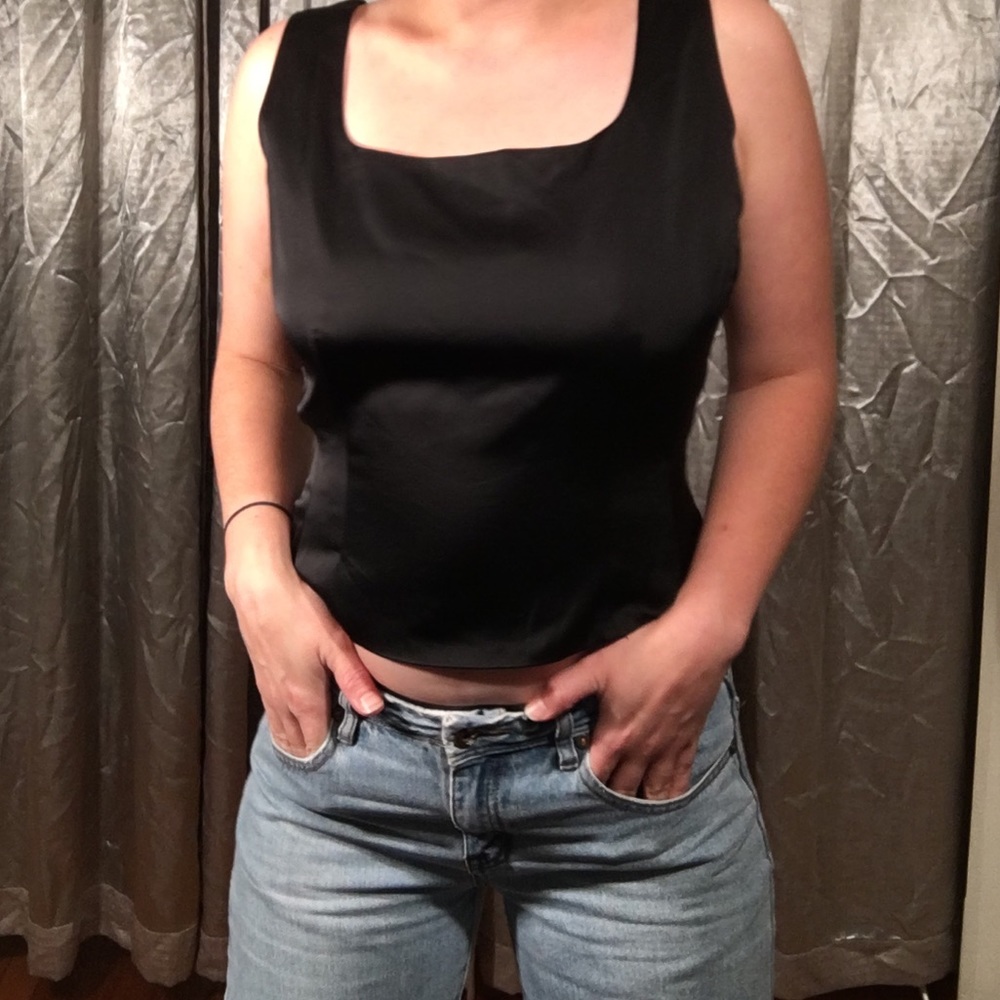 Peter Nygard square neck blouse with boned bodice - Picture 4 of 8